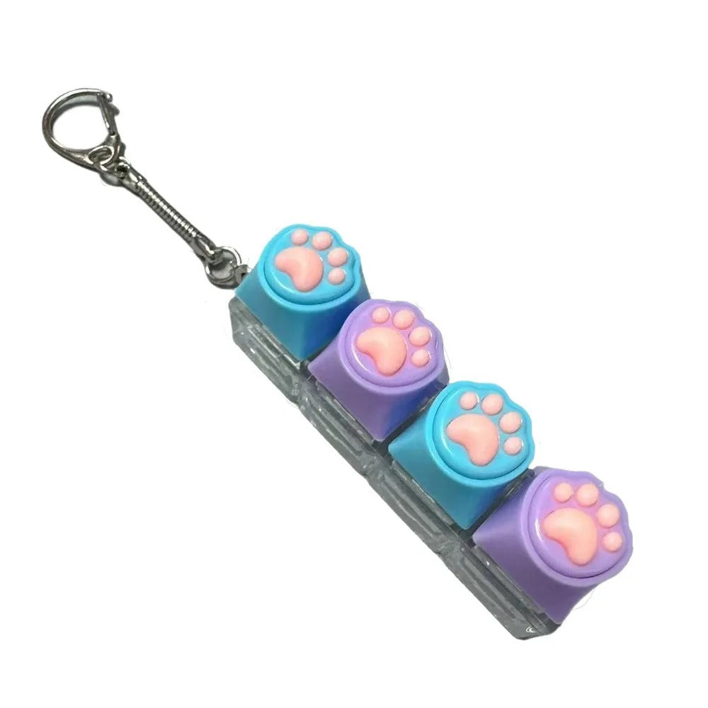 New 4 Keys Pinch Keys Button Keycap Fidget Keychain